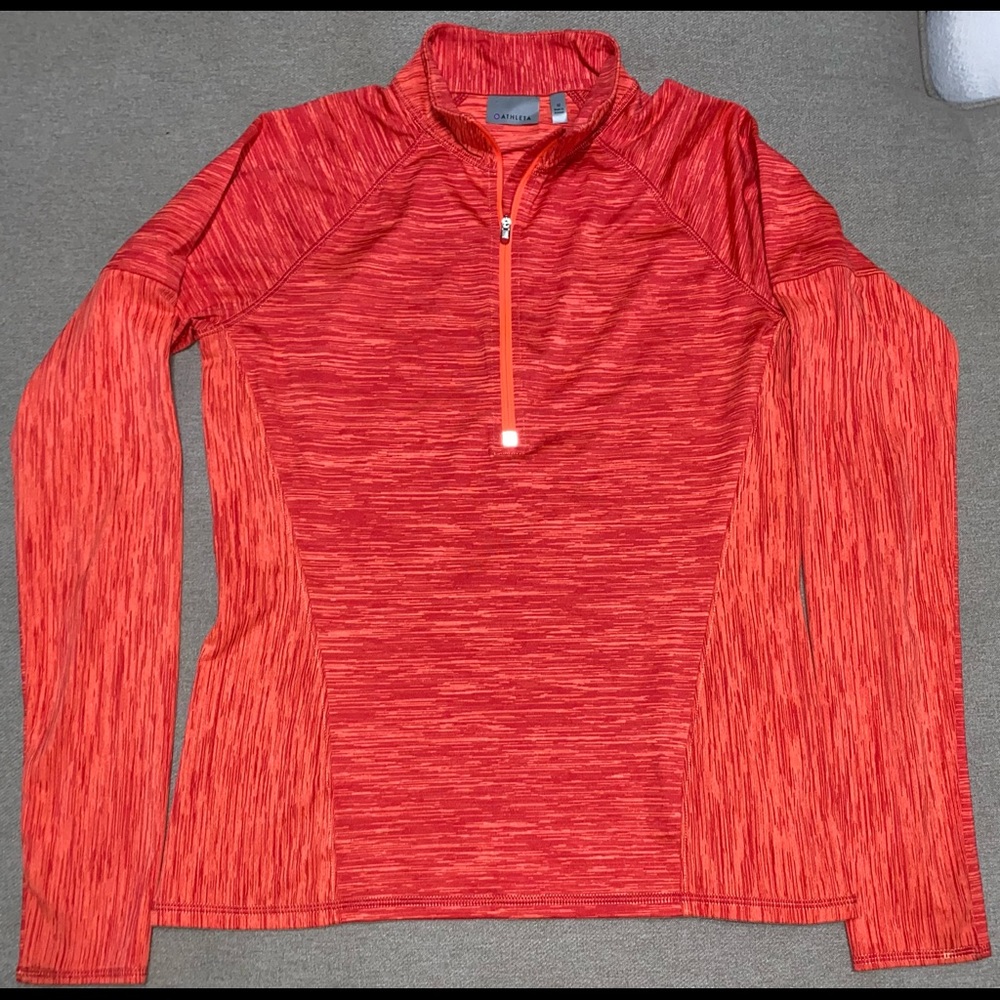 Athleta Half Zip Pullover Orange - image 3